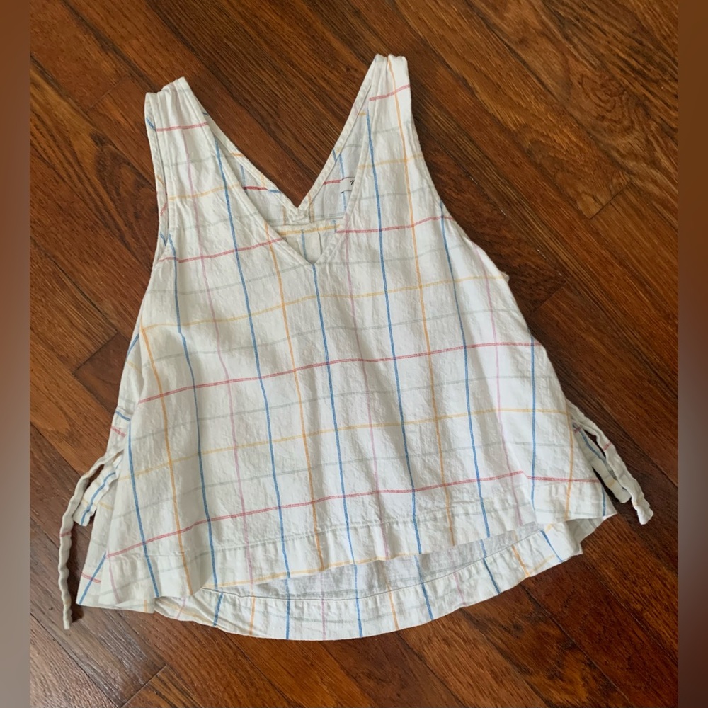 Madewell side tie tank top size extra small